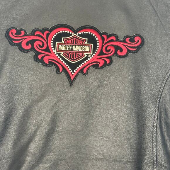 Harley-Davidson Women’s Leather Vest XL w/ Collectible Pins Lined - Picture 6 of 11